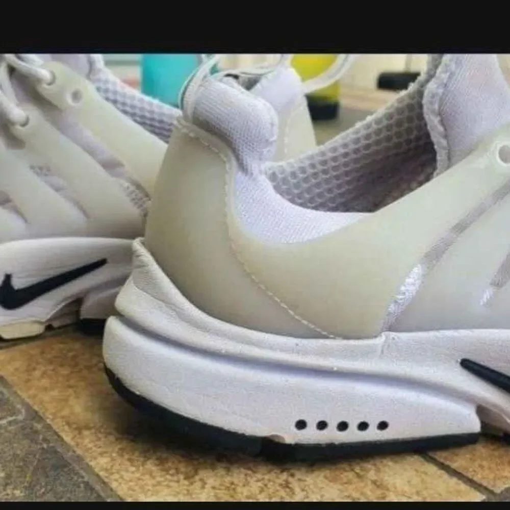 The Nike Air Presto  White with Black Accesnts Shoes - Women's Size 6